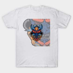 Angry Samurai Mecha Head T-Shirt